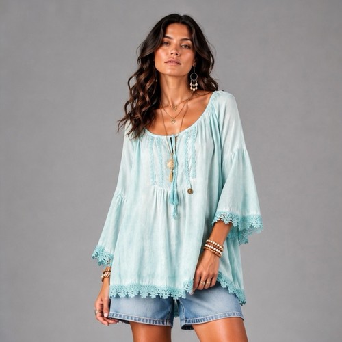 Damen tunika bluse shirt - tunika,