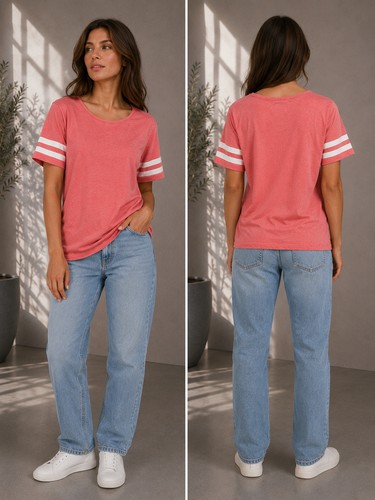 Shirt mit streifendetails gr - t-shirt,