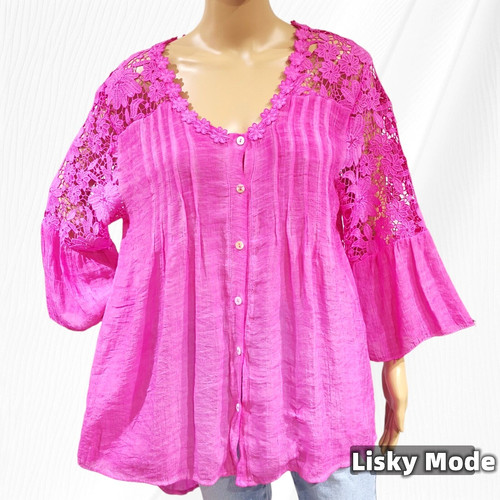 Oversized damen italy bluse - damen,