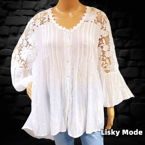 Oversized damen italy bluse - oversized,