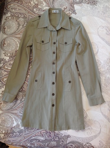 Damen long bluse - bluse, khaki