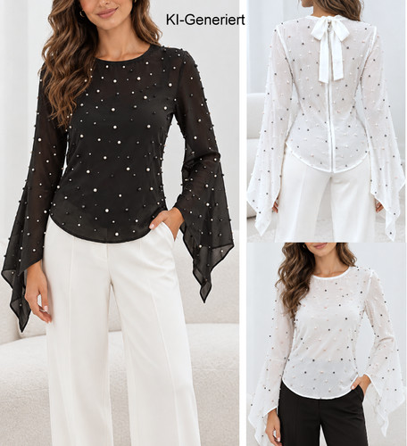 Chiffon bluse tunika - chiffon,