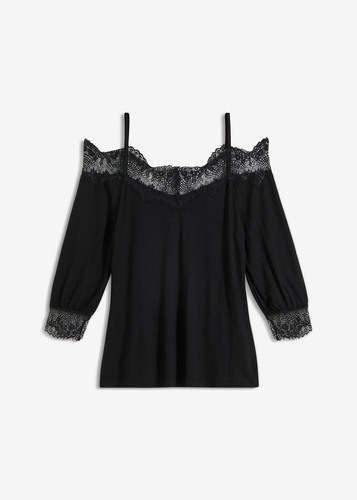 Shirt mit spitze 36 38 - mit, gr.