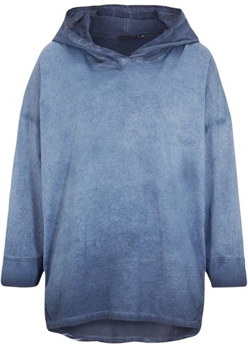 Oversize shirt aus materialmix - oversize-shirt,