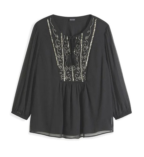 Damen tunika schwarz mit - tunika,