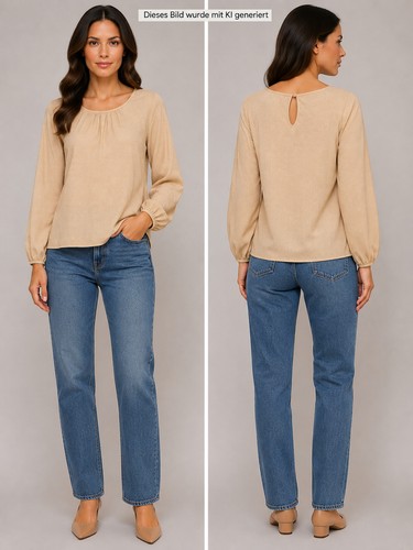 Bluse 38 beige - 36/38,
