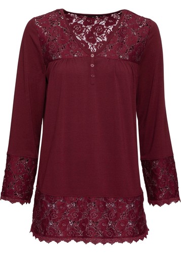 Langarmshirt mit spitze - spitze, gr