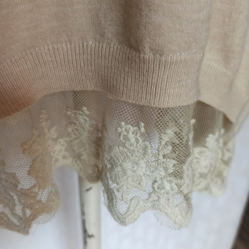 Stricktunika minikleid beige - stricktunika,