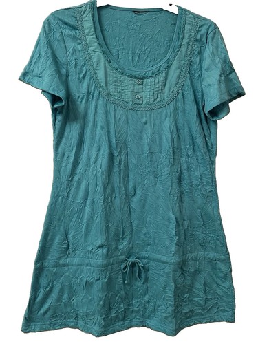 Damen bluse tunika türkis - bluse,